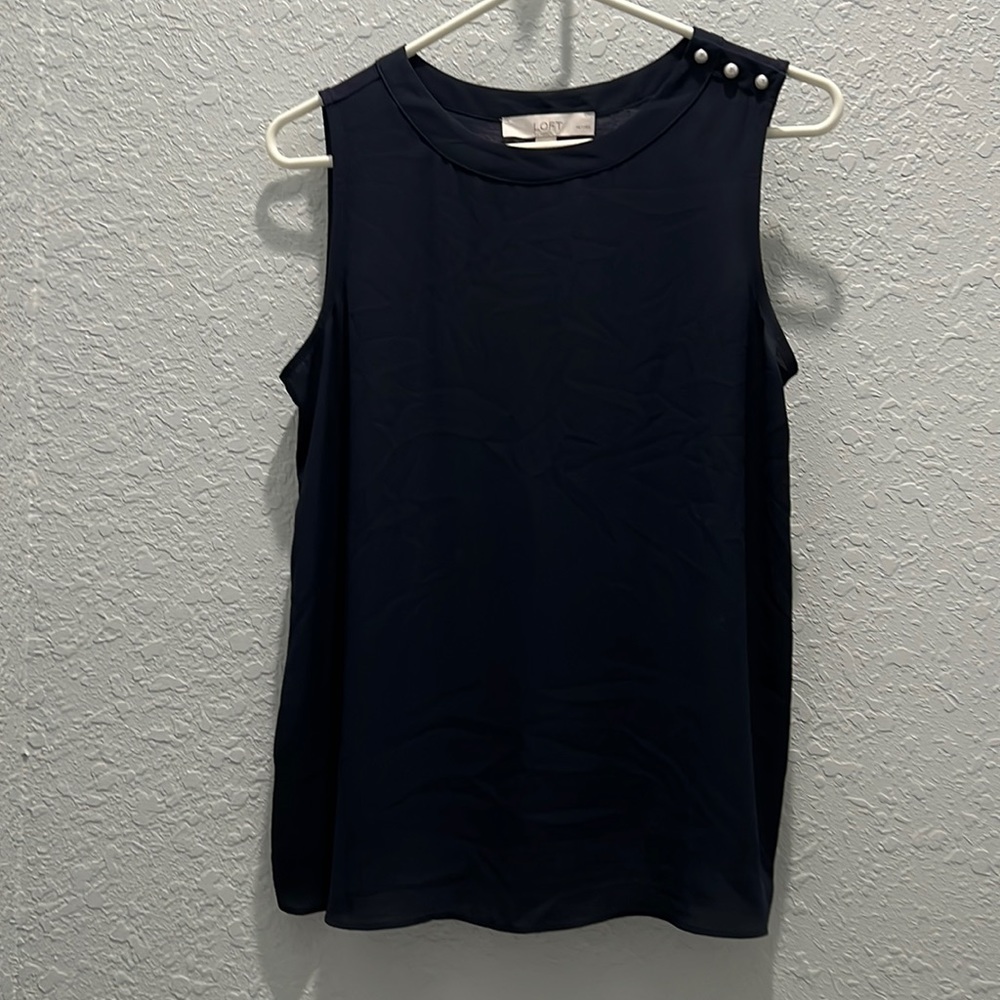 Loft navy blue sleeveless top
